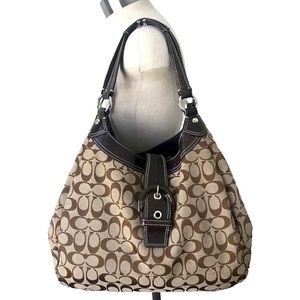 Couch Signature Soho Large Boho BrownTan Bag Women No. F17403